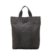 エルメス エールライン カバス トートバッグ ハンドバッグ グレー キャンバス レディース HERMES 【中古】