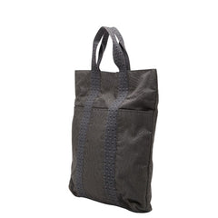 エルメス エールライン カバス トートバッグ ハンドバッグ グレー キャンバス レディース HERMES 【中古】