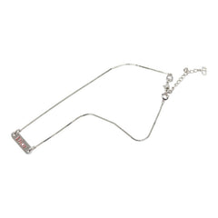 ディオール ロゴ プレート チェーン ペンダント ネックレ シルバー メタル レディース Dior 【中古】