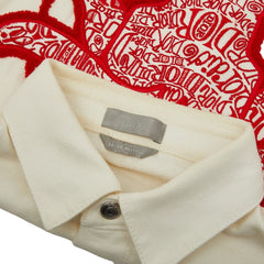 ディオール × Shawn Stussy ステューシー Year of the Ox デニムシャツ アイボリー コットン メンズ Dior 【中古】