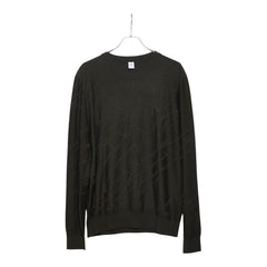 ベルルッティ カリグラフィー クルーネック セーター ニット サイズL カーキ ウール メンズ Berluti 【中古】