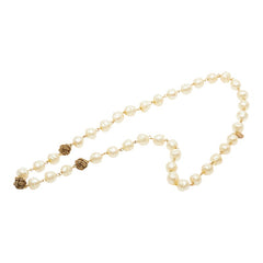シャネル パールネックレス ホワイト ゴールド フェイクパール メッキ レディース CHANEL 【中古】