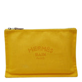 エルメス ヨッティングPM ポーチ 小物入れ イエロー コットン レディース HERMES 【中古】