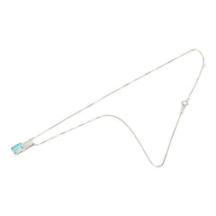 Pt900 プラチナ Pt850 プラチナ パライバトルマリン0.35ct ダイヤ0.04ct ペンダント ネックレス レディース 【中古】