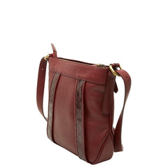バーバリー 斜め掛け ショルダーバッグ レッド レザー エナメル レディース BURBERRY 【中古】