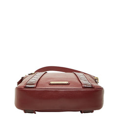 バーバリー 斜め掛け ショルダーバッグ レッド レザー エナメル レディース BURBERRY 【中古】