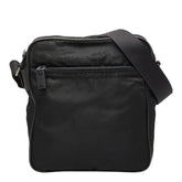 プラダ 三角ロゴプレート ショルダーバッグ ブラック テスートナイロン メンズ PRADA 【中古】