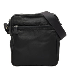 プラダ 三角ロゴプレート ショルダーバッグ ブラック テスートナイロン メンズ PRADA 【中古】