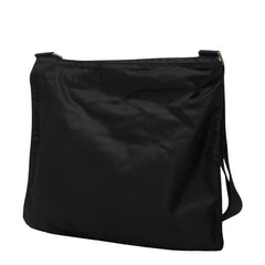 プラダ 三角ロゴプレート ショルダーバッグ ブラック ナイロン レディース PRADA 【中古】