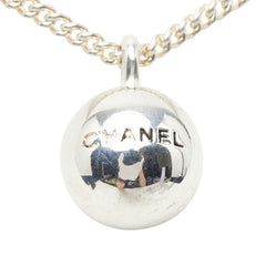 シャネル ロゴ ボール ネックレス シルバー メタル レディース CHANEL 【中古】