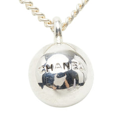 シャネル ロゴ ボール ネックレス シルバー メタル レディース CHANEL 【中古】