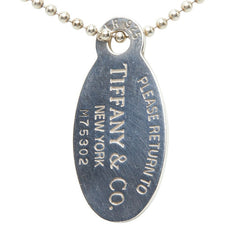 ティファニー リターントゥ ティファニー オーバルタグ ロングネックレス SV925 シルバー レディース TIFFANY&Co. 【中古】