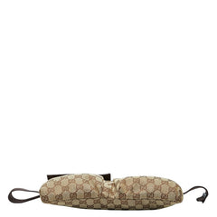 グッチ GGキャンバス ボディバッグ ウエストバッグ 28566 ベージュ ブラウン キャンバス レザー レディース GUCCI 【中古】