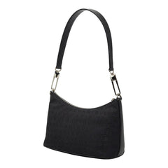 ブルガリ ロゴマニア ワンショルダーバッグ ブラック キャンバス レザー レディース BVLGARI 【中古】