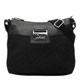 ディオール ストリートシック トロッター 斜め掛け ショルダーバッグ ブラック ネイビー レザー ジャガード レディース Dior 【中古】