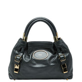 クロエ ヴィクトリア ハンドバッグ ブラック レザー レディース Chloe 【中古】