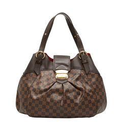 ルイ ヴィトン ダミエ システィナGM ハンドバッグ トートバッグ N41540 ブラウン PVC レザー レディース LOUIS VUITTON 【中古】