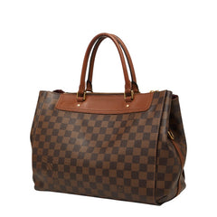 ルイ ヴィトン ダミエ グリニッジ ハンドバッグ ショルダーバッグ 2WAY N41337 ブラウン PVC レザー レディース LOUIS VUITTON 【中古】