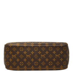 ルイ ヴィトン モノグラム ドーヴィル ハンドバッグ M47270 ブラウン PVC レザー レディース LOUIS VUITTON 【中古】