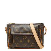 ルイ ヴィトン モノグラム ヴィバシテPM 斜め掛け ショルダーバッグ M51165 ブラウン PVC レザー レディース LOUIS VUITTON 中古