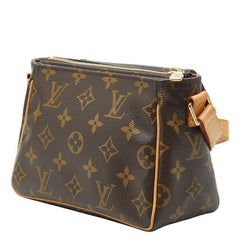 ルイ ヴィトン モノグラム ヴィバシテPM 斜め掛け ショルダーバッグ M51165 ブラウン PVC レザー レディース LOUIS VUITTON 中古