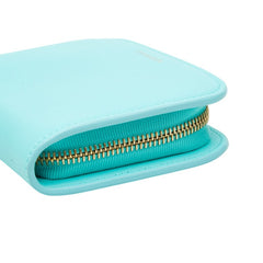 ティファニー レクタンギュラー ウォレット ラウンドファスナー 財布 ティファニーブルー レザー レディース TIFFANY&Co. 【中古】
