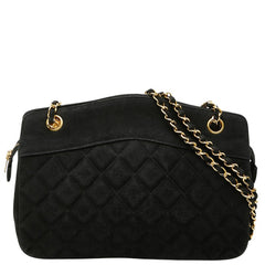 シャネル マトラッセ ヴィンテージ チェーンショルダーバッグ ブラック ゴールド金具 スウェード レディース CHANEL 【中古】