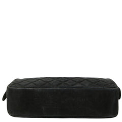 シャネル マトラッセ ヴィンテージ チェーンショルダーバッグ ブラック ゴールド金具 スウェード レディース CHANEL 【中古】