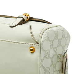 グッチ グッチシマ バンブー ハンドバッグ 159400 ホワイト レザー レディース GUCCI 【中古】