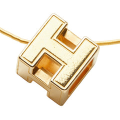 エルメス カージュ ド アッシュ Hキューブ ネックレス ゴールド メッキ レディース HERMES 【中古】