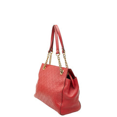 グッチ グッチシマ チェーン トートバッグ 453773 レッド レザー レディース GUCCI 【中古】