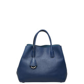 ディオール オープンバー トートバッグ ハンドバッグ ネイビー レザー レディース Dior 【中古】