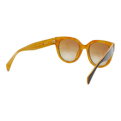 プラダ ロゴ キャットアイ サングラス SPR170 ブラウン イエロー プラスチック レディース PRADA 【中古】