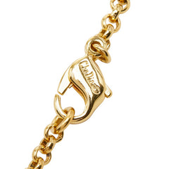 ディオール CDロゴ ラインストーン ロングネックレス ゴールド メッキ レディース Dior 【中古】