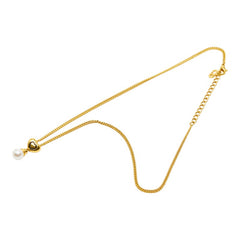 ディオール ハート ペンダント ネックレス ゴールド メッキ フェイクパール レディース Dior 【中古】