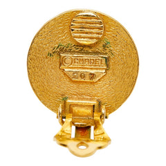 シャネル ココマーク ラウンド サークル ヴィンテージ イヤリング ゴールド ベージュ メッキ レジン レディース CHANEL 【中古】