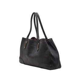 グッチ プリンシー シェリーライン リボン トートバッグ ハンドバッグ 163805 ブラック レザー レディース GUCCI 【中古】
