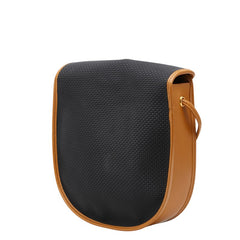 サンローラン ロゴ ショルダーバッグ ブラック ベージュ レザー PVC レディース SAINT LAURENT 【中古】