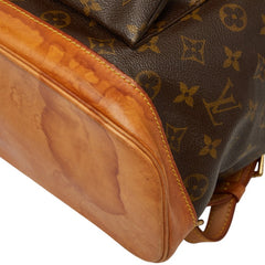 ルイ ヴィトン モノグラム モンスリGM リュック バックパック M51135 ブラウン PVC レザー レディース LOUIS VUITTON 【中古】