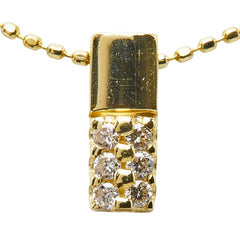 K18YG イエローゴールド ダイヤ0.06ct ペンダント ネックレス レディース 【中古】