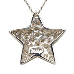 Pt900 プラチナ Pt850 プラチナ ダイヤ0.30ct スターモチーフ ペンダント ネックレス レディース 【中古】