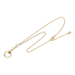 スワロフスキー サークル キューブ ネックレス ゴールド メッキ クリスタル レディース SWAROVSKI 【中古】