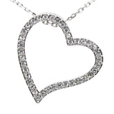 スワロフスキー ラブ ハート ペンダント ネックレス シルバー メタル クリアクリスタル レディース SWAROVSKI 【中古】