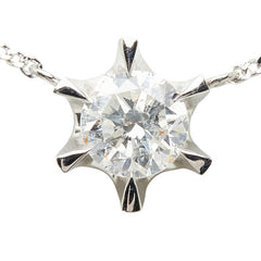 Pt900 プラチナ Pt850 プラチナ ダイヤ0.511ct プチネックレス ペンダント ネックレス レディース 【中古】