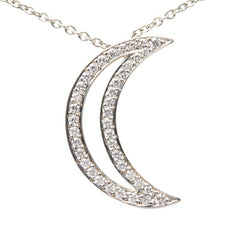 ティファニー シルバー Pt950 プラチナ ダイヤ ダイヤモンド ムーン ネックレス ネックレス レディース TIFFANY&Co. 【中古】
