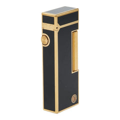 ダンヒル ガスライター ローラー式 着火確認済み ブラックラッカー ゴールド メンズ Dunhill 【中古】