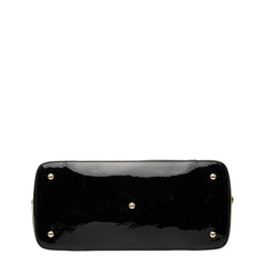 グッチ マイクログッチシマ ハンドバッグ ショルダーバッグ 2WAY 309614 ブラック エナメル レディース GUCCI 【中古】