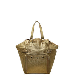 サンローラン リヴゴーシュ ダウンタウン トートバッグ 175884 ゴールド レザー レディース SAINT LAURENT 【中古】