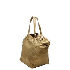 サンローラン リヴゴーシュ ダウンタウン トートバッグ 175884 ゴールド レザー レディース SAINT LAURENT 【中古】