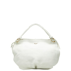 セリーヌ トートバッグ ホワイト レザー レディース CELINE 【中古】